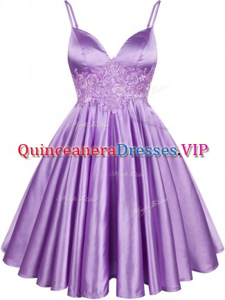 Spaghetti Straps Sleeveless Elastic Woven Satin Dama Dress for Quinceanera Lace Lace Up