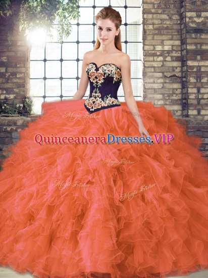 Free and Easy Sleeveless Beading and Embroidery Lace Up Quinceanera Dresses - Click Image to Close