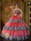 Colorful Sweetheart Strapless With Zebra and Taffeta Ruffles Ball Gown For Quinceanera Dress in Arlington Virginia/VA