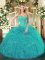 Charming Teal Ball Gown Prom Dress Sweetheart Sleeveless Lace Up