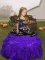 Trendy Purple Sleeveless Organza Lace Up Pageant Dress for Teens for Party and Wedding Party