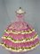 Floor Length Ball Gowns Sleeveless Pink Quinceanera Dress Lace Up