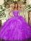 Sleeveless Lace Up Floor Length Beading and Ruffles Sweet 16 Dress