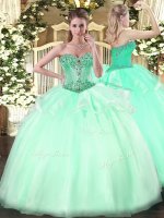 Floor Length Apple Green Sweet 16 Quinceanera Dress Sweetheart Sleeveless Lace Up(SKU SJQDDT1106002BIZ)