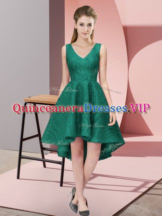 Dynamic Lace Sleeveless High Low Damas Dress and Lace