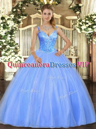 Excellent Sleeveless Beading Lace Up Military Ball Gown