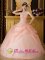 Woonsocket South Dakota/SD Beaded Decorate With Baby Pink Romantic Strapless Quinceanera Dress