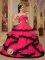 gorgeous Coral Red Appliques Decorate Quinceanera Dress In Launceston TAS