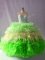 Custom Made Floor Length Lace Up Quince Ball Gowns Multi-color for Sweet 16 and Quinceanera with Beading and Ruffles