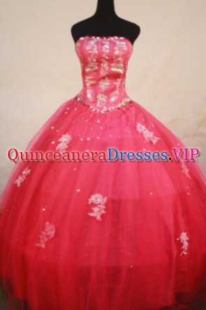 Beautiful Ball Gown Strapless Floor-length Quinceanera Dresses Appliques with Beading Style FA-Z-0213