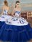 New Arrival Sweetheart Sleeveless Tulle Ball Gown Prom Dress Embroidery Lace Up