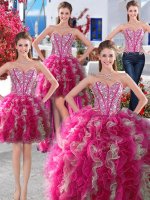 Amazing Four Piece Sleeveless Beading Lace Up Quinceanera Gowns(SKU YYPJ008CX004BIZ)