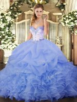 Floor Length Ball Gowns Sleeveless Lavender Sweet 16 Dresses Lace Up(SKU SJQDDT1352002-2BIZ)