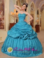 Longview Washington/WA Wonderful Teal Quinceanera Dress With Pick-ups Sweetheart Neckline Taffeta Ball Gown