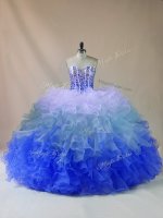 Multi-color Sweetheart Lace Up Beading and Ruffles Quinceanera Gowns Sleeveless(SKU PSSW0961-1BIZ)