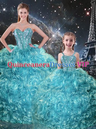 Custom Designed Sweetheart Sleeveless Organza Quinceanera Dresses Beading and Ruffles Lace Up