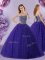 Floor Length Ball Gowns Sleeveless Purple Vestidos de Quinceanera Lace Up