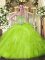 Excellent Sleeveless Floor Length Beading and Ruffles Lace Up Quinceanera Gown