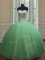 Floor Length 15th Birthday Dress Tulle Sleeveless Beading