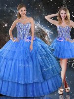 Floor Length Baby Blue Ball Gown Prom Dress Sweetheart Sleeveless Lace Up(SKU QDDTA105001-7BIZ)