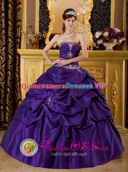 Purple Beautiful Strapless Quinceanera Dress With Beaded Bodice and Pick-ups Custom Made In Delmas South Africa - Click Image to Close