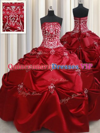 Sumptuous Sleeveless Beading and Pick Ups Lace Up 15th Birthday Dress